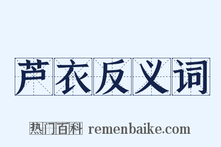 芦衣反义词是什么意思的图片